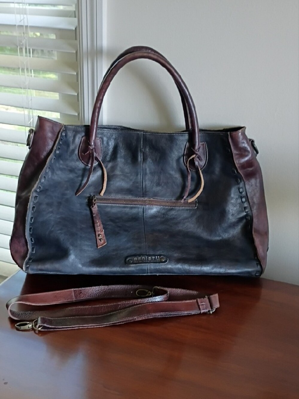 Bed Stu Rockaway Leather Satchel - Picture 7 of 12